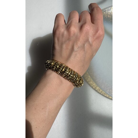 Vintage Jose Maria Barrera Rare Bracelet Bangle Gold - Picture 3 of 8